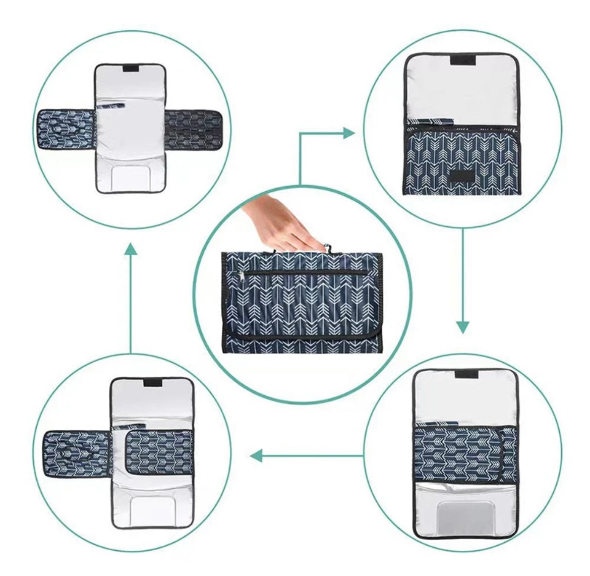 Portable diaper bag